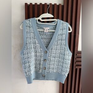 Sincerely Jules Light Blue V-Neck Sweater Vest